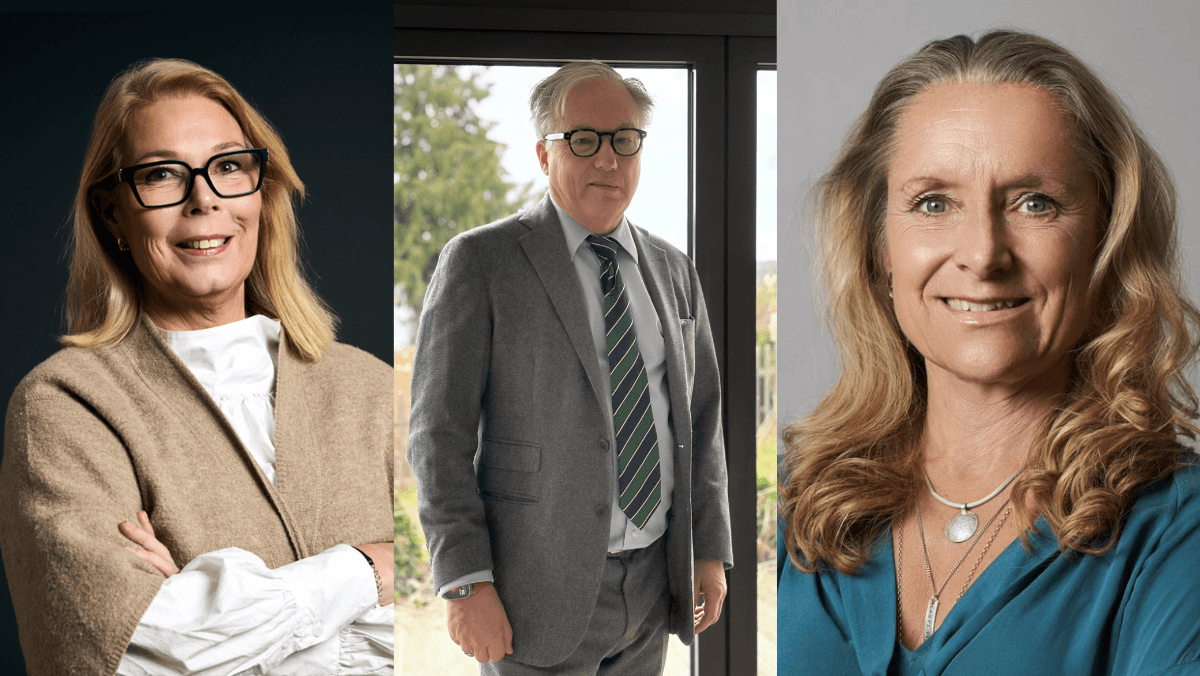 Tre kursledares porträtt foto bredvid varandra.