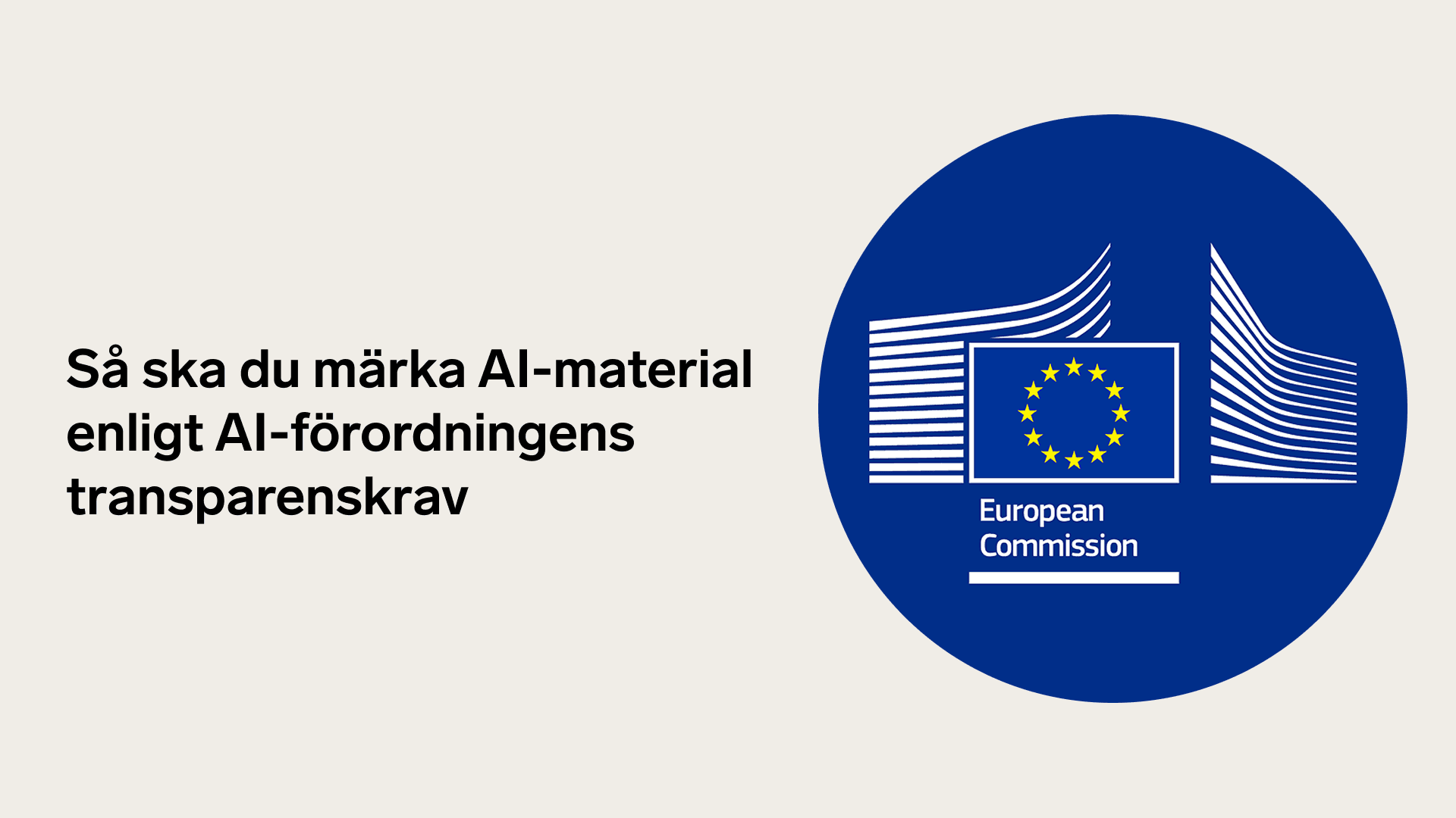 Text och bild på Europeiska kommissionens logotyp.