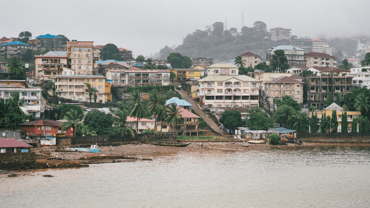 Bild på ett kvarter i Liberia.